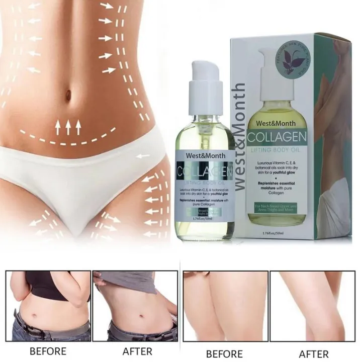Collagen Lifting Body Oil 50ml Nourishing Hydrating Body Essential Oil Skin Care Product For Neck Shoulders Arms Thighs Legs