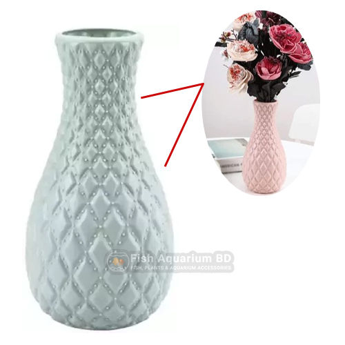 Diamond%20pattern%20vase%20fake%20plastic%20flower%20vase%20pot%20home%20decoration%20(1psc)%20-%20Image%204
