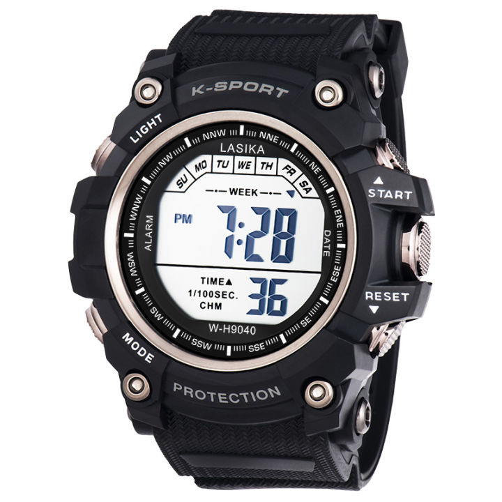 Lasika Prime W-H90 Series Water Resistance Digital Watch , Sports Watch For Men Belt Black - Watch - Watch For Men - Watch
