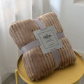 Flannel Home Warm Blanket Quilt Baby Bedding Bedspread Stripe Kids School Dormitory Plaid Cover. 