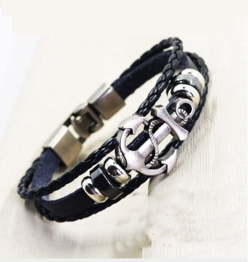 Leather%20Stainless%20Steel%20Buckle%20Charm%20Bracelet%20-%20Image%203