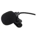 Clip-on Lapel 3.5mm Jack Condenser Mic with 3.5mm Male Jack to RJ9 4P4C Female Adapter Converter Extension Cable Wire. 