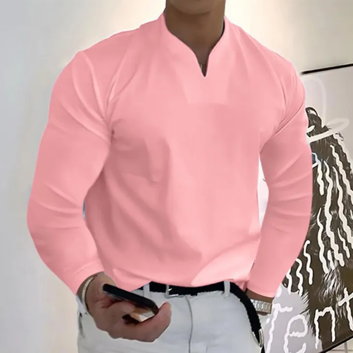 Casual%20V-Neck%20Solid%20Tees%20Men%20Shirts%20Long%20Sleeves%20Pullover%20Colorfast%20Autumn%20Trendy%20Shirts%20Oversized%20Tops%20Men%20Clothes%20Streetwear%20-%20Image%206