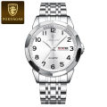 POEDAGAR Luxury Men's Quartz Watch | Fashion Sports Waterproof Luminous Wristwatch | Business Stainless Steel Timepiece.