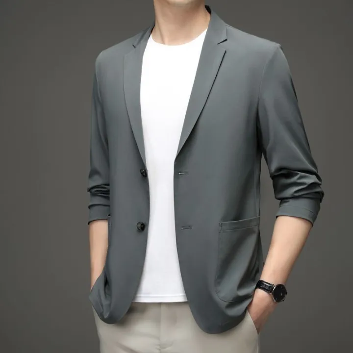 Sun%20Protection%20Clothing%20Men%202023%20New%20Ice%20Silk%20Lightweight%20Spring%20and%20Summer%20Thin%20Mens%20Blazer%20Jacket%20Smart%20Casual%20Male%20Suit%20Coat%20-%20Image%202