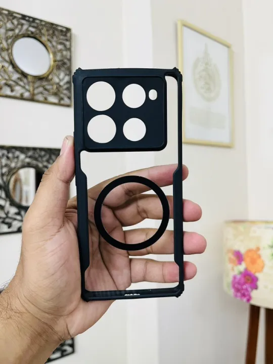 WOW%20IMAGINE%20Shock%20Proof%20Clear%20Protective%20Back%20Case%20for%20Infinix%20Note%2040%20Pro/40s/Note%2040%204G-%20AirEDGE%20Technology%20%7C%20360%20Degree%20Camera%20Protection%20%7C%20Transparent%20Hybrid%20Back%20Case%20Mobile%20Cover%20-%20Black%20-%20Image%205