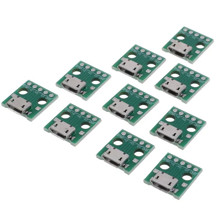 10Pcs%20MICRO%20USB%20to%20DIP%20Adapter%205Pin%20Female%20Connector%20PCB%20Converter%20Board%20Demoo%20-%20Image%203