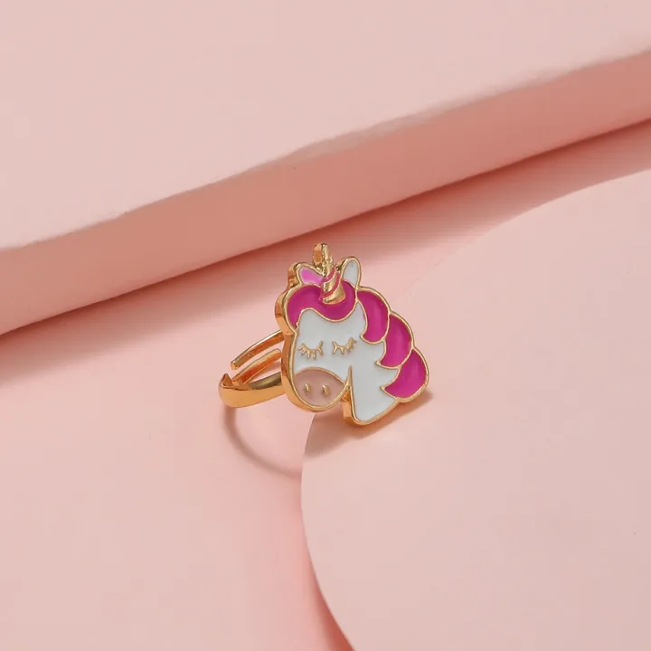 Korean%20Jewelry%20Funny%20Animal%20Unicorn%20Adjustable%20Multiple%20Ring%20For%20Kids%20Girls%20Gift%20Ideas%20Cartoon%20Enamel%20Children%20Rings%20Accessories%20-%20Image%203