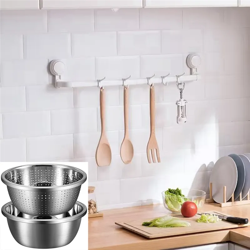 Microporous Colander Rice Strainer Capacity with Mixing Bowl for ...