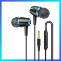 E18 wired headset in-ear cell phone line control with microphone call 3.5mm tuning universal earbuds.