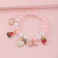 Markersland Cute Clourful Children's Pearl Bracelets Girls Princess Beads Cartoon Charm Kids Bracelet Accessories Wholesale. 