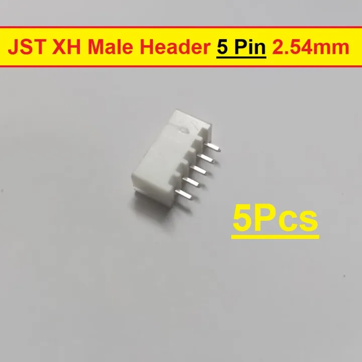 5Pcs-%205Pin%20WHITE%20MALE%20HEADER%20Female%20Housing%20JST%20XH%20Male%20Header%205%20Pin%202.54mm%20Pitch%20Male%20Connector%20For%20Electronics%20Projects%20PCB%20Mount%20Circuit%20Breadboard%20Friendly%20DIY%20Cables%20-%20Image%204