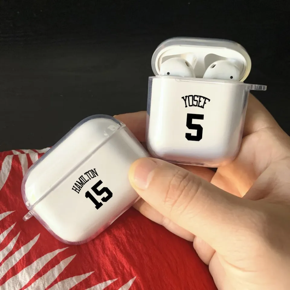 Basketball Number Name Custom Case for Apple Airpods Soft