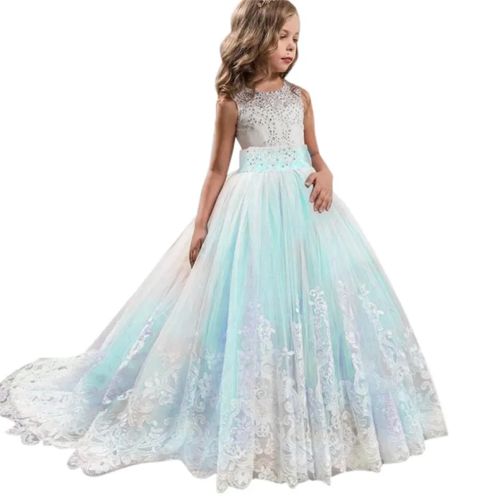 BlingBlingStar%20Lace%20Girl%20Princess%20Bridesmaid%20Pageant%20Tutu%20Tulle%20Gown%20Party%20Wedding%20Dress%20-%20Image%203