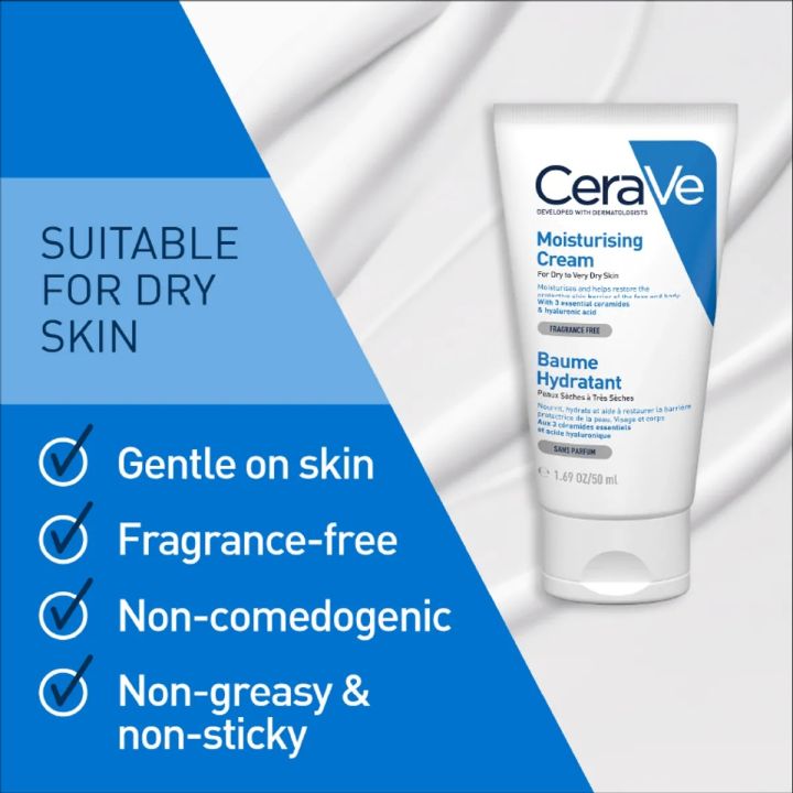 CERA VE MOISTURISING FRAGRANCE FREE (UK) 50ML