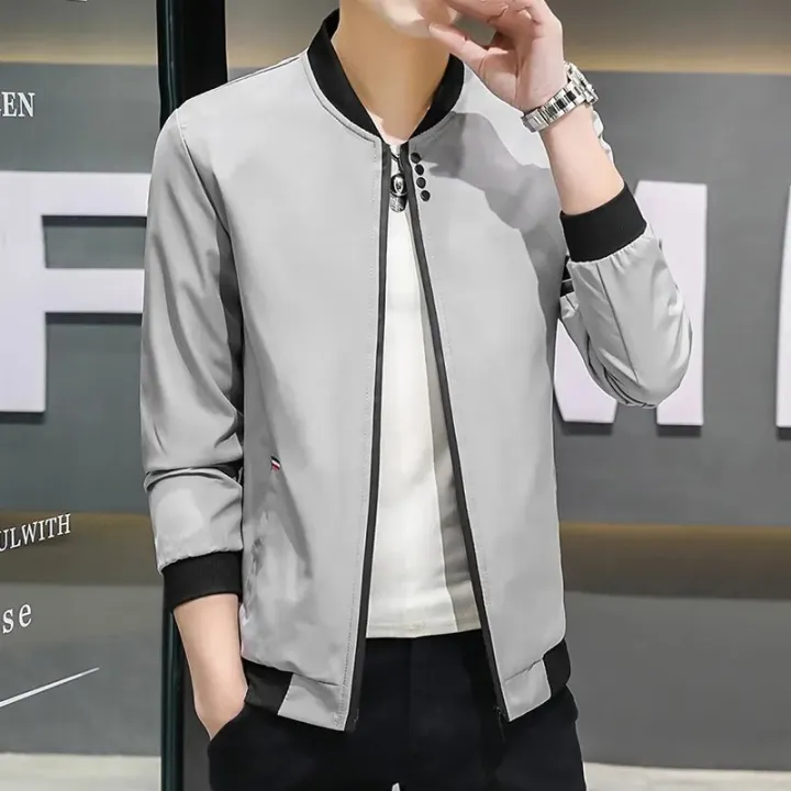 Spring%20and%20Autumn%20New%20Men's%20Jacket%20Coat%20Simple%20Solid%20Baseball%20Neck%20Zipper%20Windbreaker%20Coat%20Cycling%20Coat%20-%20Image%204