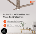 Orient Aeroslim BLDC Motor 48" Smart Inverter Ceiling Fan with IOT, Remote & Under Light (Brown). 