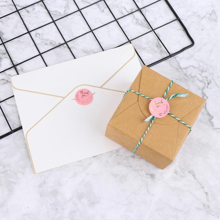 Thank You Stickers Gold Foil Seal Labels 500pcs 1 inch Pink Favors Stickers