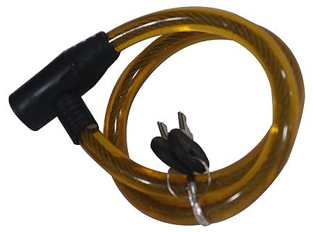 Heavy Duty Helmet Lock Anti-Theft Multipurpose Steel Cable Safety Lock with 2 Keys for Bike, Bicycle & Cycle