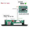 Wireless Decoder BT 5.0 Mp3 Wma Audio Board 9V 12V Usb Tf Fm Aux Radio Fm Radio Module Wireless Audio Device with Remote Control. 