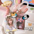 Xiaohongshu Same Style Pendant Acrylic Three-Inch Polaroid Photo Frame Girlfriend No Words Sweating Keychain Small Animal Couple Card Holder Birthday Gift. 