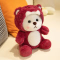 Tik Tok transforms into teddy bear doll plush toy cute blush bear doll doll gift wholesale for women. 