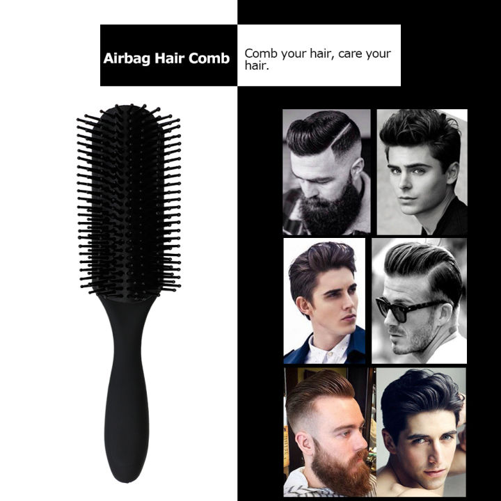 NYT%201Pc%20Hair%20Comb%20Airbag%20Brush%20Anti-Static%20Hairbrush%209%20Rows%20Plastic%20Dentangling%20Brush%20Men%20Hairdressing%20Comb%20Scalp%20Massage%20-%20Image%204