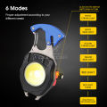 Outtobe Keychain Light Mini LED light Portable Multi-function COB Flood light Outdoor USB Rechargeable Keychain Light 6 Mode Strong Magnet Work Light Repair Work Outdoor Camping Light. 