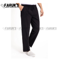 Black Color Semi Narrow Stretch Pajama for Men. 