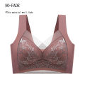 Gathered seamless bra breathable bra lace bra underwear wrapped chest fixed cup push up bra beautiful back bra full cup bra anti-sagging bra soft bra comfortable bra plus size bra women bra. 