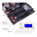 XHHDQES PCIe 4.0 X16 to 4 Ports NVMe-Compatible Expansion Card PCI-E Gen4/3 SlimSAS 8I SFF8654 Graphics Card Adapter. 