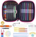 Crochet Hook Set | Different Sizes of Crochet Aluminum Hooks and Various Crocheting Accessories | Crocheting Set for Beginners and Experienced Crocheters. 