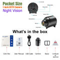Mini Camera X5 Full HD WiFi 1080P 4K Wireless Support CCTV | Night Vision 140 Degree Wide Angle Lens Motion Detection Audio Video Recording Mobile App Remote Monitoring Professional Indoor Outdoor Gadget Black Color Recommended For Home Office Use. 