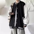College Style Baseball Jacket Men's Middle School Students 2023 Spring and Autumn New Loose Hong Kong Style Boys Jacket Thin.