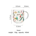 Creative Cartoon Flower Coffee Mug Home Office Glass Water  Cup Handgrip Milk Breakfast Drinkware Cup DROPSHIPPING. 