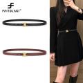 Women's Thin Belt Vintage Metal Buckle Adjustable Lady Girl Waist Belts Casual Skirt Jeans Pants Decor Slim Fit Accessories. 