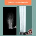 Black 5 Modes Shower Head Adjustable High Pressure Water Saving Shower Head Water Massage Shower Head Bathroom Accessories.