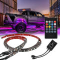 4x RGB LED Strip Under Car Tube Underglow Underbody Neon Light Kit Remote 90*120 Encounter. 