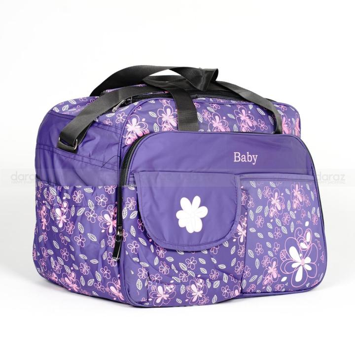 Navy Blue Flower Skin print  Baby Travel Bag