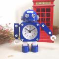 Creative Children Cartoon Robot Alarm Clocks Student Personal Mute Metal Making Table Alarm Clocks Children Christmas Gift.