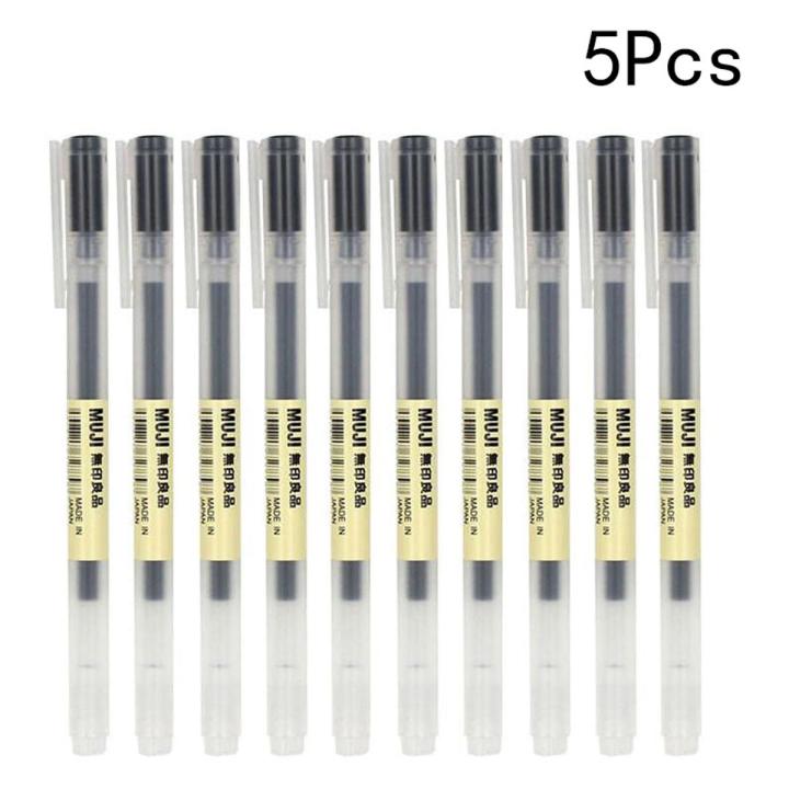 New 5pc Muji Moma Japan Non-toxic Gel Ink Pen Blue