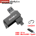 Smalshop 【Big savings】 Thinkplus 3.1 TypeC OTG USB Flash Drive 32GB 64GB 128GB 256GB 512GB Pendrive Pen Drive Stick Disk Key Memory for Lenovo MU251.