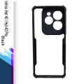 Yonpor ShockProof Case For Infinix Hot 40 / Hot 40 Pro - Transparent Silica Gel Matte Slim Thin Back Cover Phone Case With Bumper. 