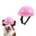 Fashion Adjustable Dog Helmet Windproof Breathable Pet Motorcycle Helmet Cap Wear Resistant Plastic Dog Cycling Helmets Outdoor. 
