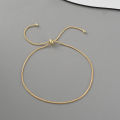 【Free shipping】 Delicate Compact Adjustable Snake Bone Anklets Simple Retro Fashion Versatile Girls Beach Party Foot Jewelry. 