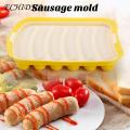 Food-grade Silicone Sausage Molds Silicone Sausage Mold Non-stick Easy to Clean Healthy Fun Food Making Baby Supplements Steamed Meat Intestines Sausage Molds. 