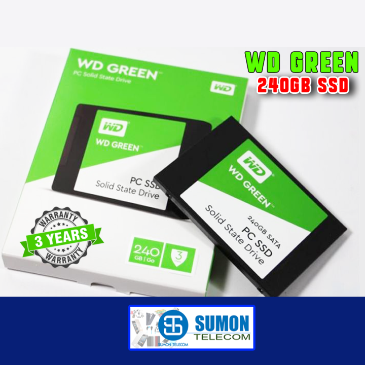 GREEN 120GB SSD 2.5in SATA III Support all Brand Laptop and PC With 3 Years Warranty