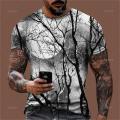 New Casual Fashion 3d Printed Moon T-shirts For Men Summer Clothing Round Neck Short Sleeve T Shirt High Quality Men T Shirt Top.