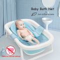 Baby Foldable Bath Tub Pad Adjustable Comfortable Non-Slip Baby Bath Seat Infant Safety Shower Antiskid Cushion Plastic Net Mat Baby Shower Net Bathtub Sit Up Mesh for Newborn. 