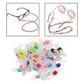 50Pcs Eye Glasses Spectacle Chain Strap Holder Loop Ends White.
